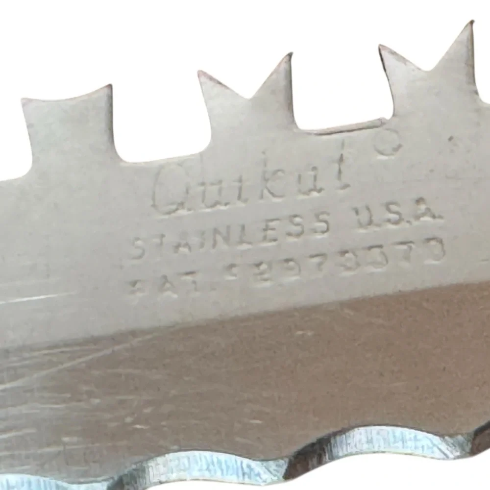 🪵 Vintage Quikut Stainless Steel Knife 🔪 USA Made 15” Serrated Blade 🪵‎